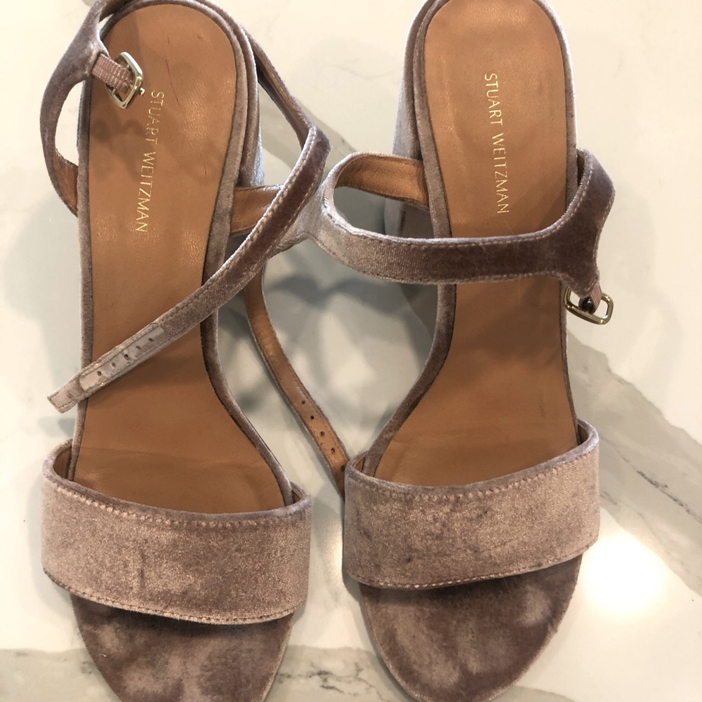 Pink Stuart Weitzman sandals